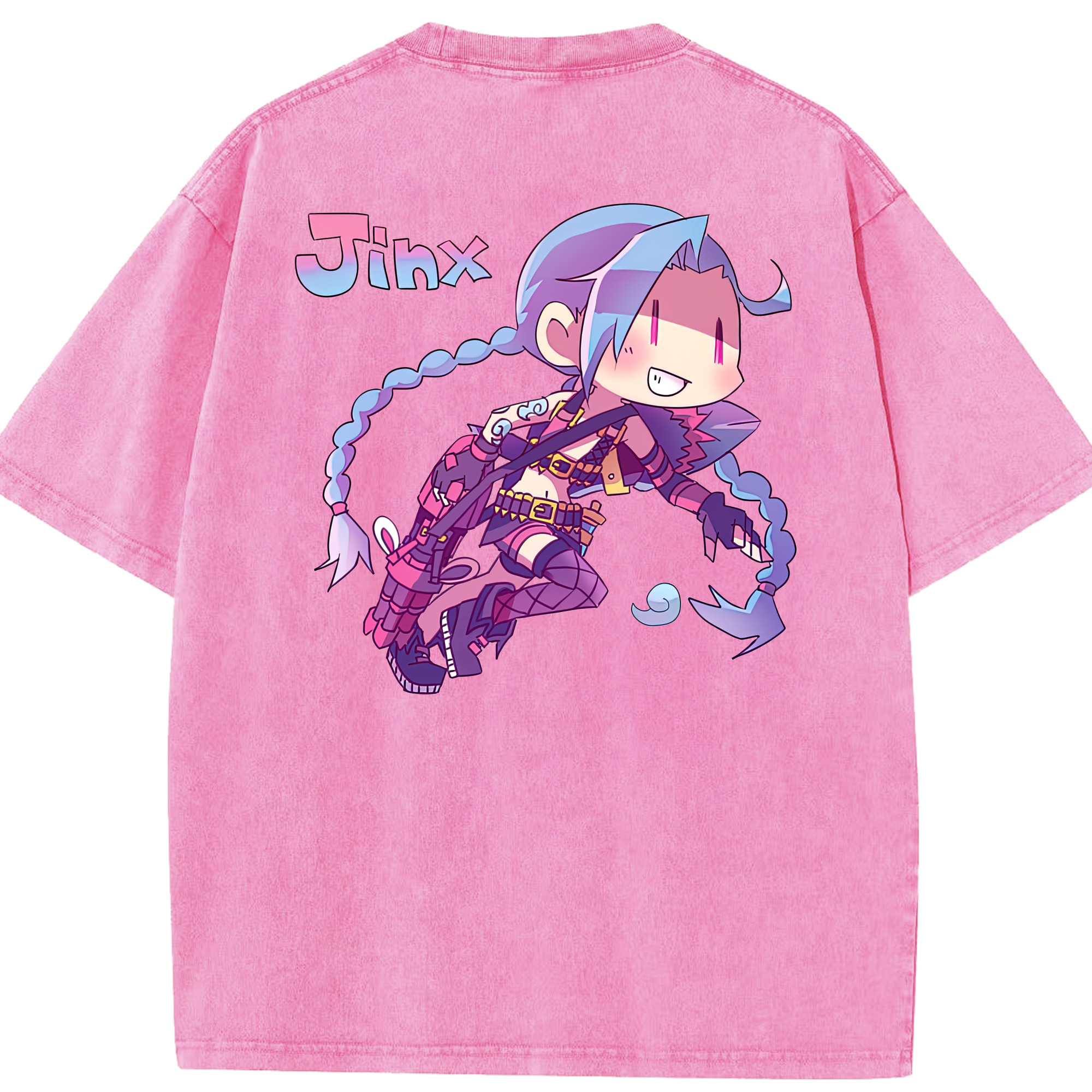 リーグ・オブ・レジェンド League of Legends LOL 綿100% ヴィンテージ風 半袖Tシャツ（背面プリント）
